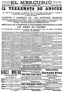 Reinterpretation of the intensity data for 1906 Valparaíso earthquake